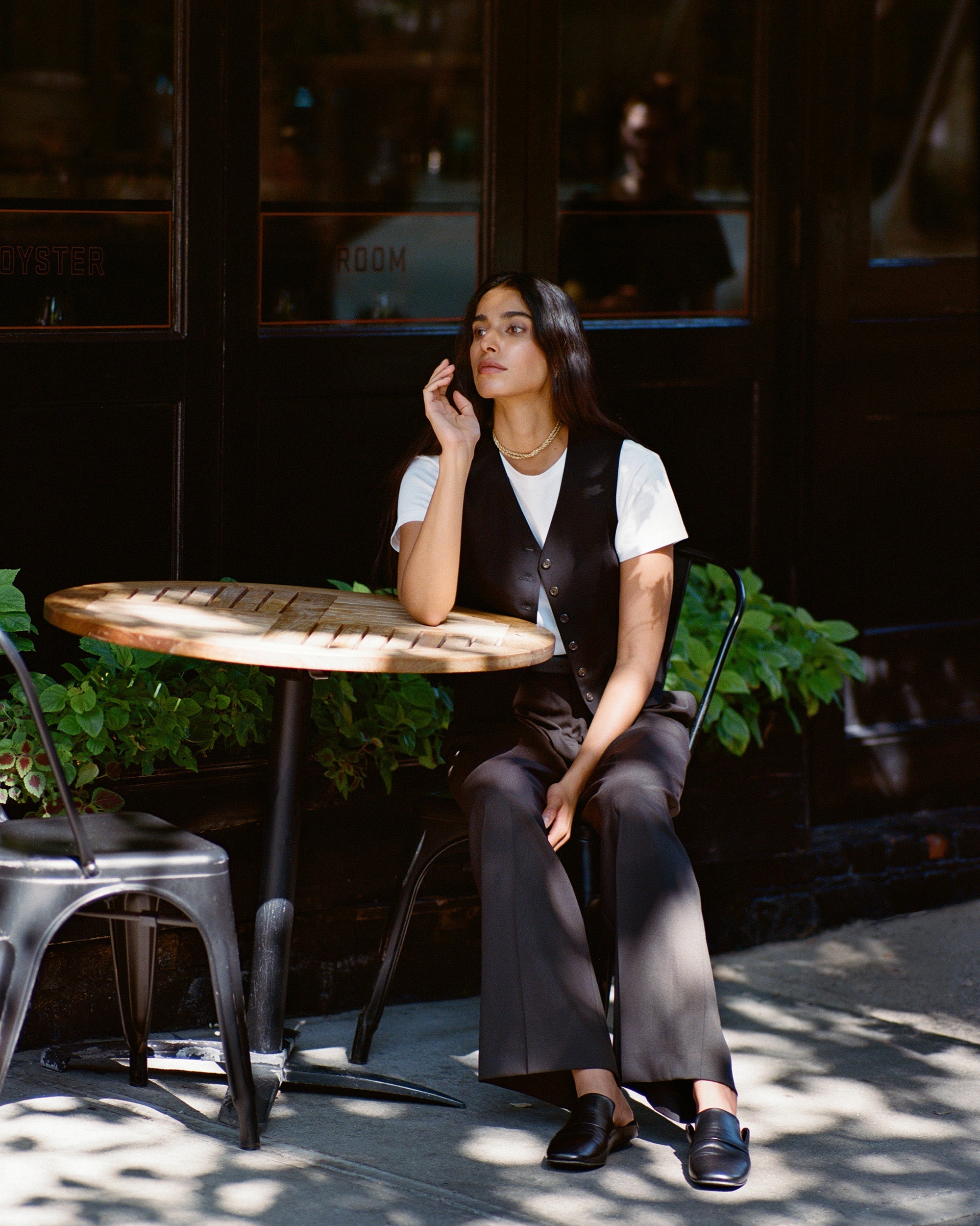 Woven Stretch-Wool Vest