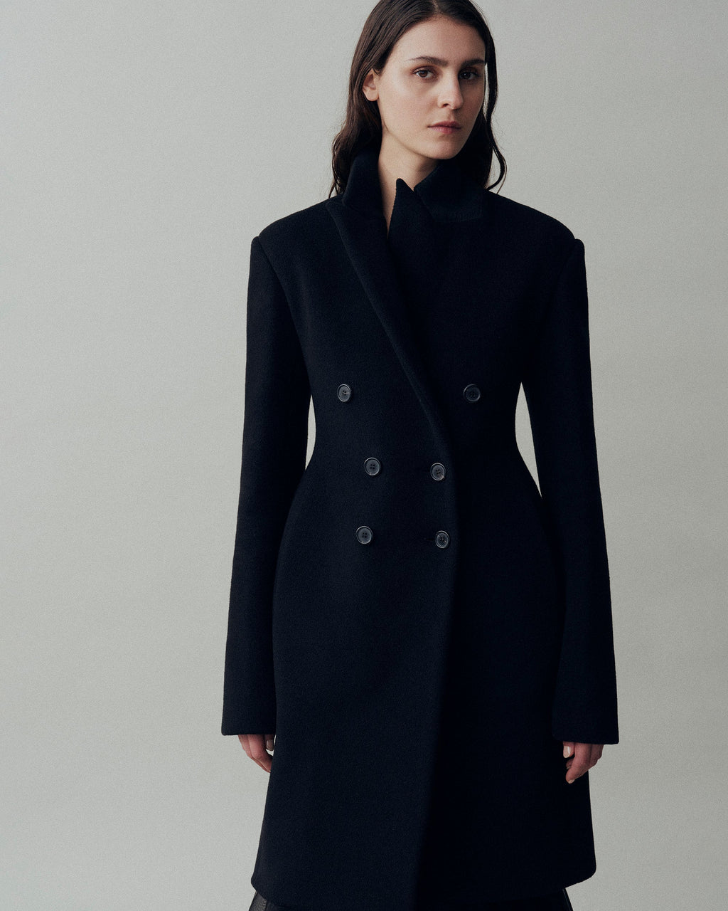 Wool Basque Overcoat