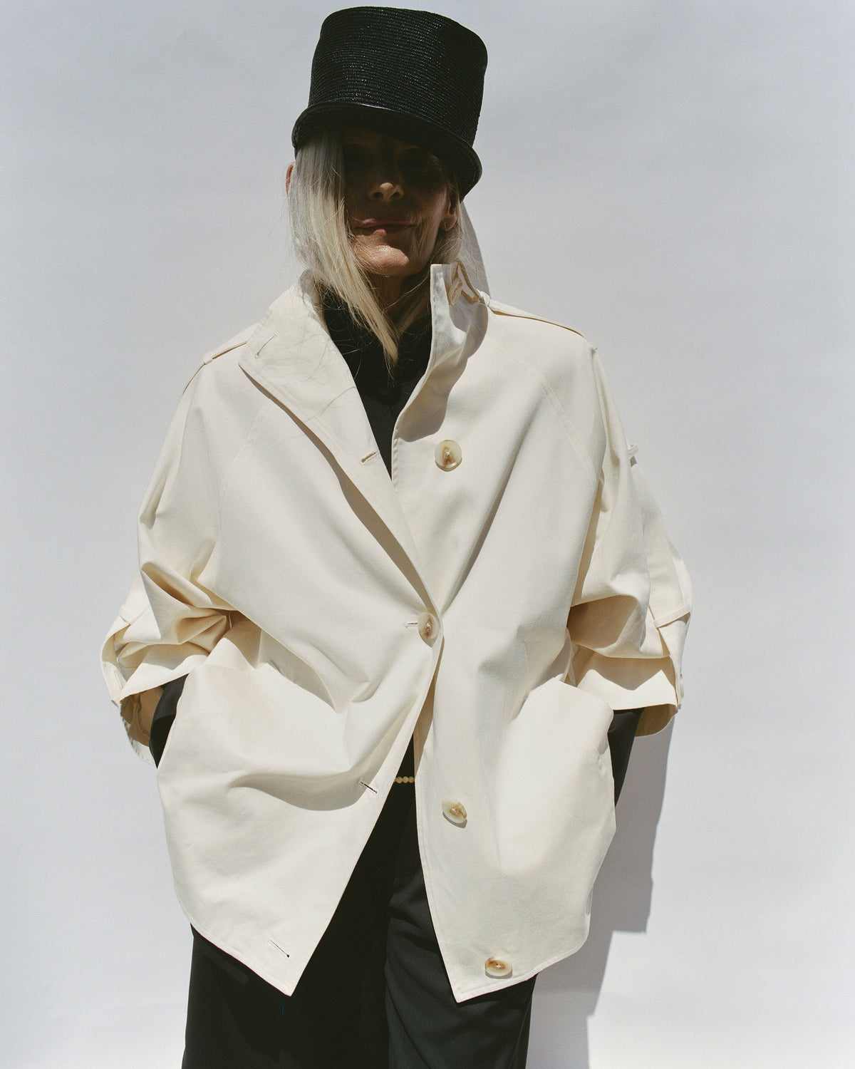 Sara Cotton Oversized Trench Jacket