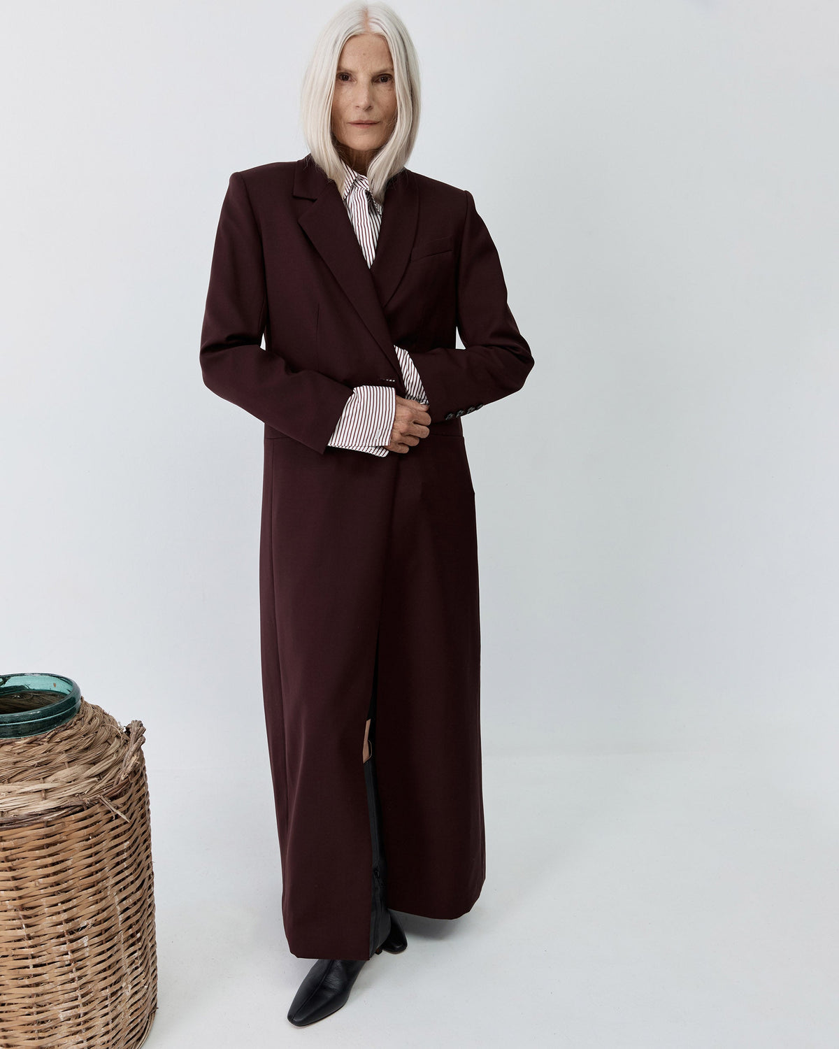 Lowell Stripe Italian Cotton Button-Up