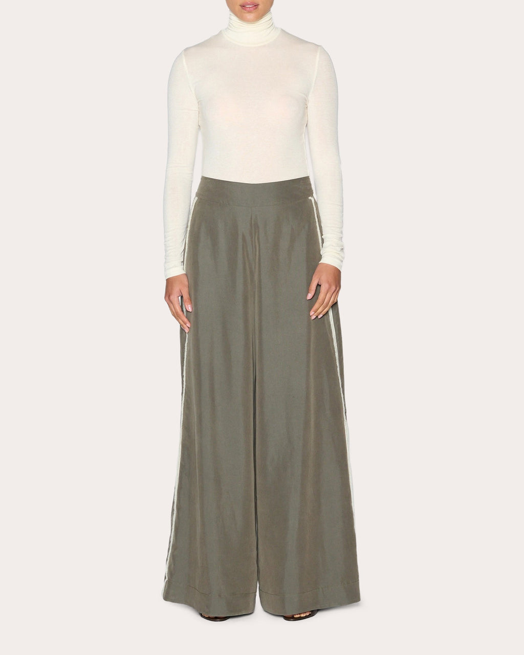 Radiance Grosgrain Wide-Leg Pants