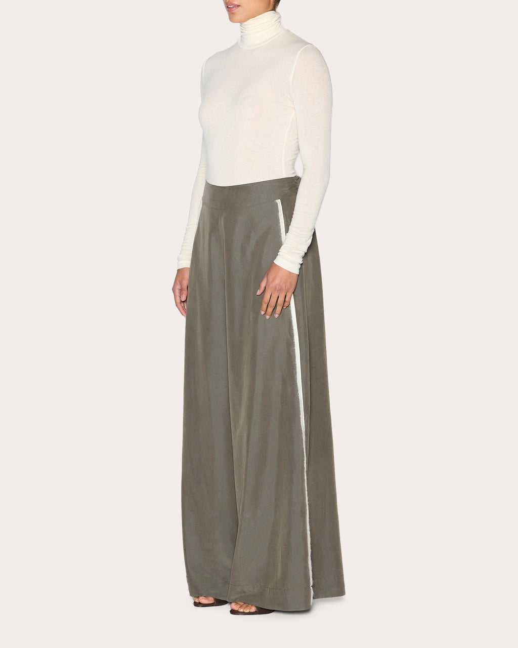 Radiance Grosgrain Wide-Leg Pants