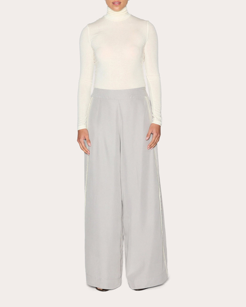 Radiance Grosgrain Wide-Leg Pants
