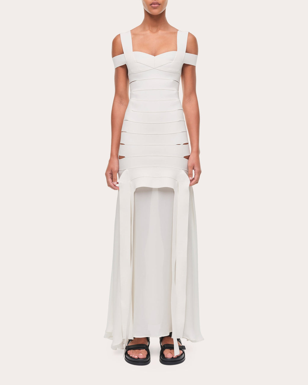 Callaway Bandage Knit Cutout Maxi Dress