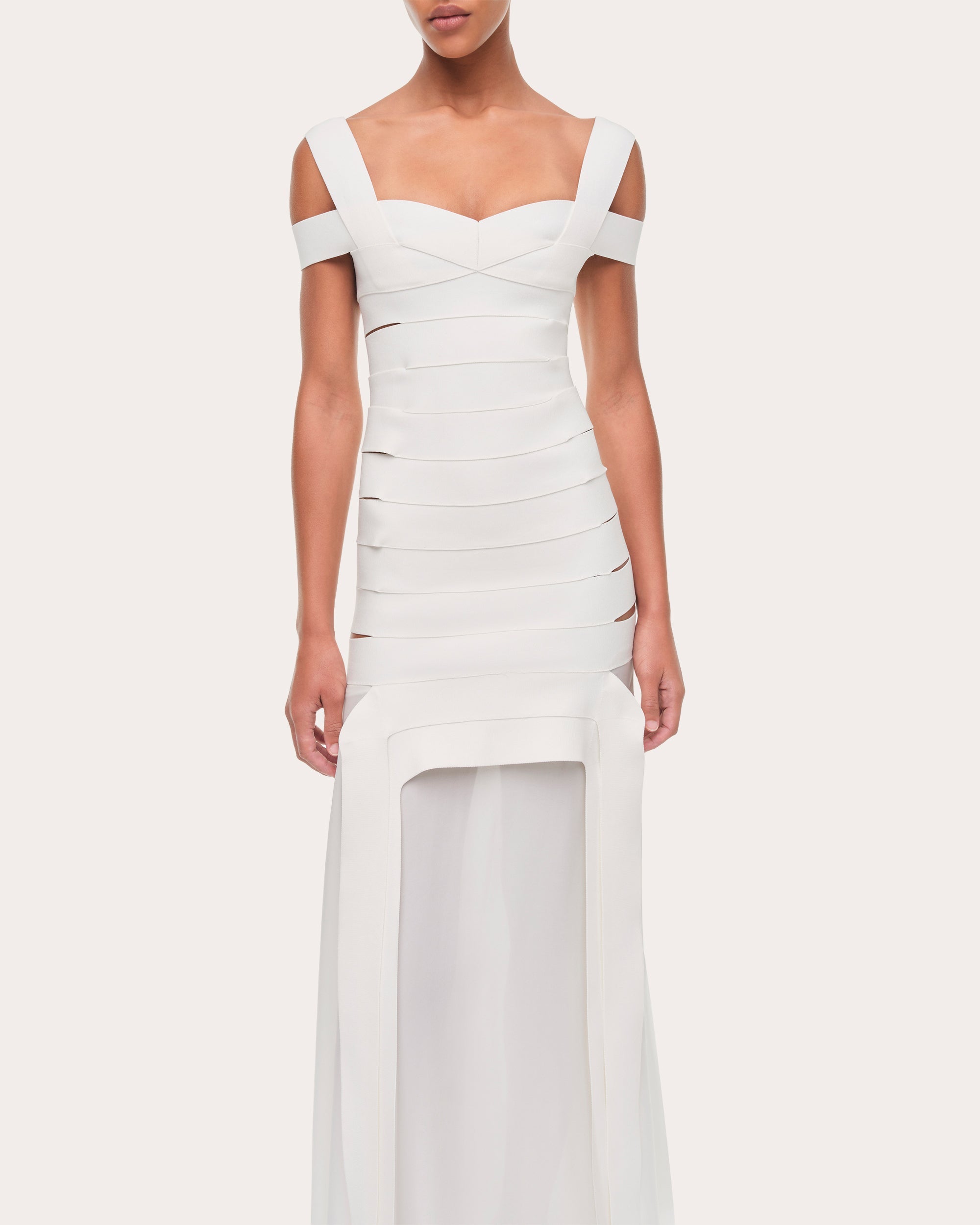Callaway Bandage Knit Cutout Maxi Dress