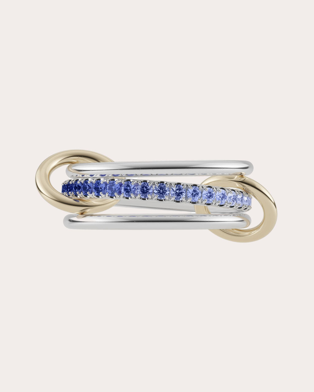 Sapphire & 18k Gold Two-Tone Tigris Ombré Ring