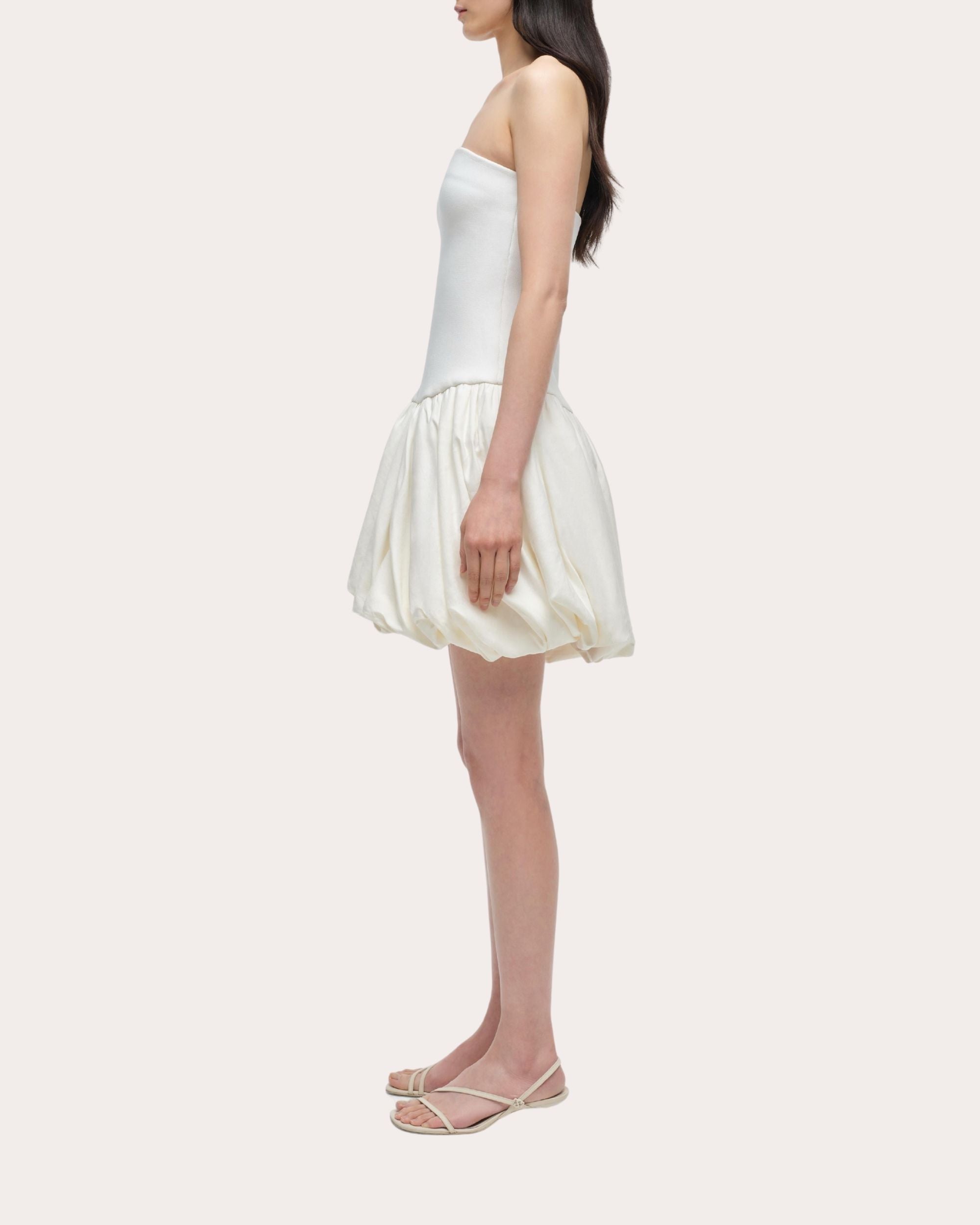 Pollie Knit Bubble Strapless Mini Dress