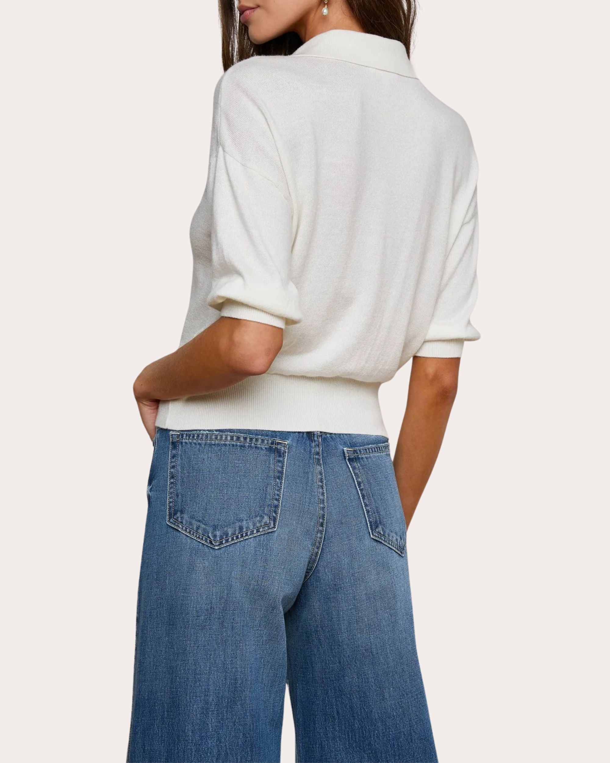 Masaki Short-Sleeve Polo Sweater