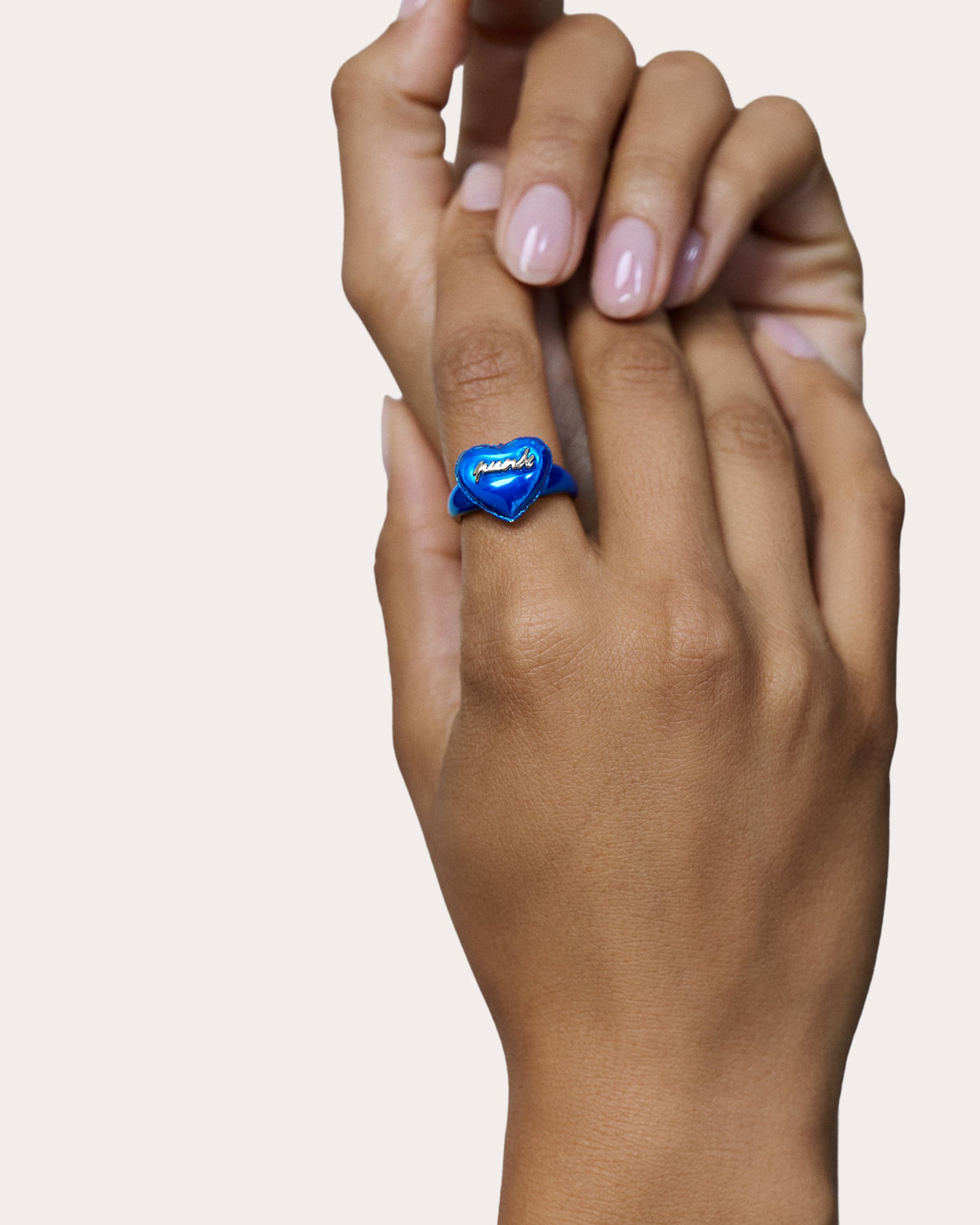 Arcade Blue Heart Balloon Signet Ring