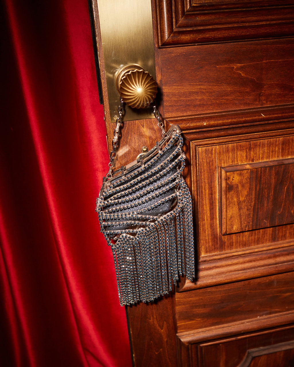 Al Tair Fringed Crystal Shoulder Bag