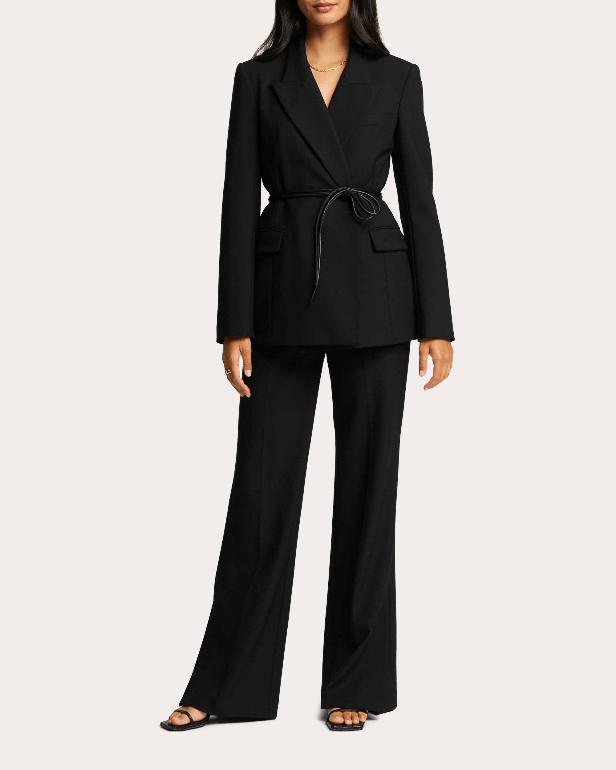 Lenox Heavy Wool Twill Belted Blazer
