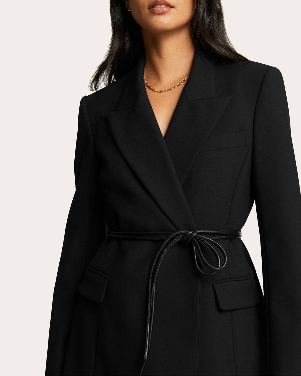 Lenox Heavy Wool Twill Belted Blazer