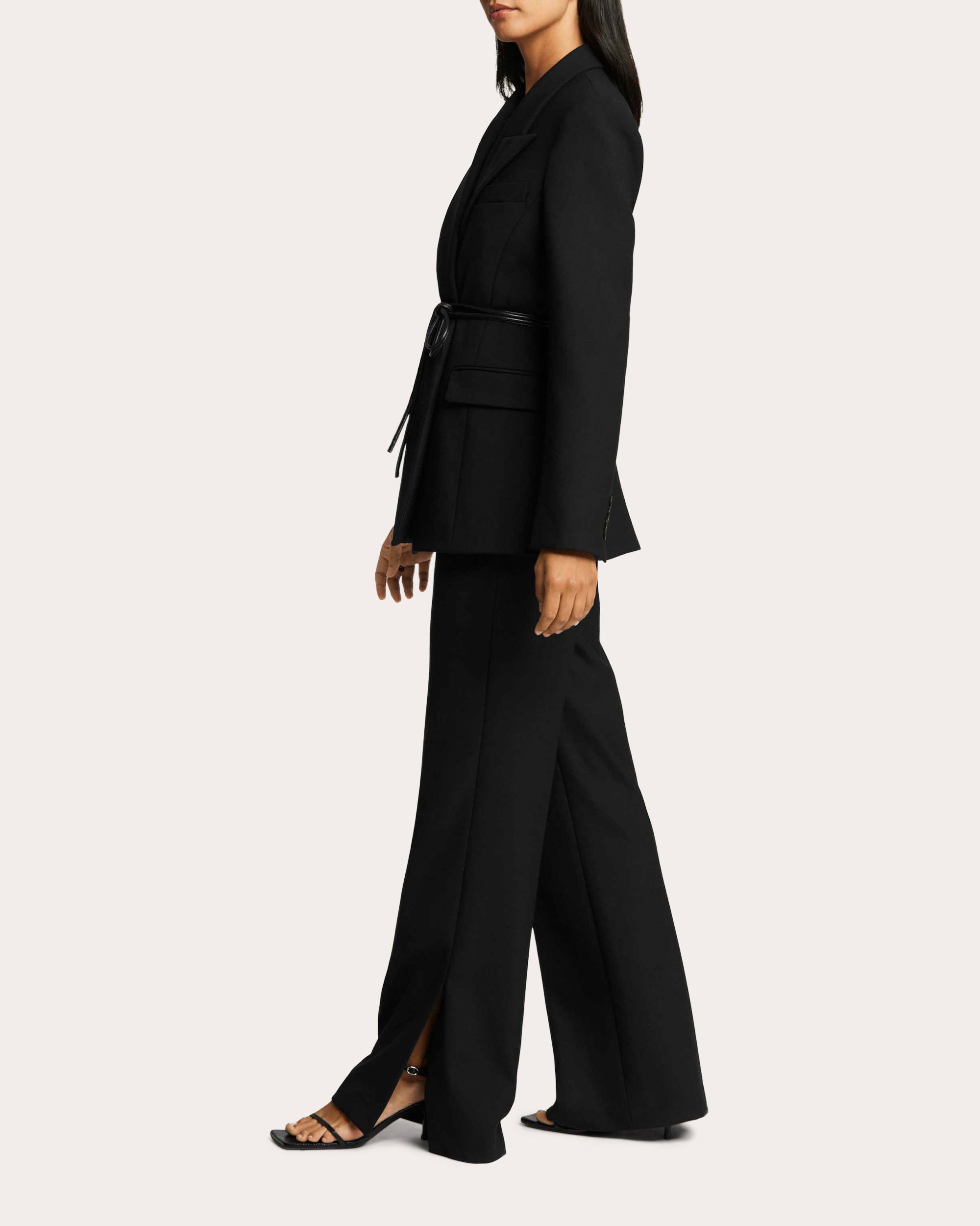 Lenox Heavy Wool Twill Belted Blazer