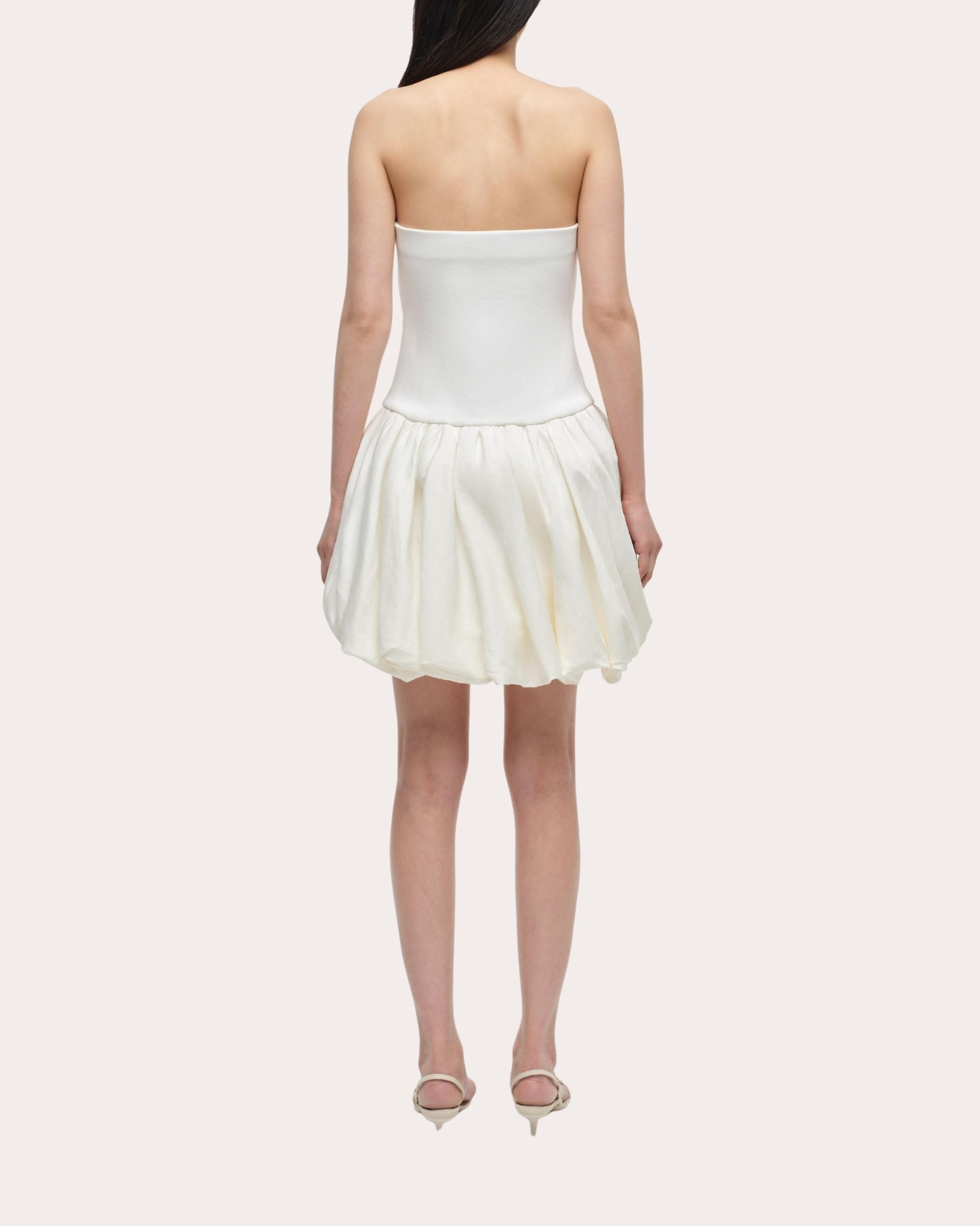 Pollie Knit Bubble Strapless Mini Dress