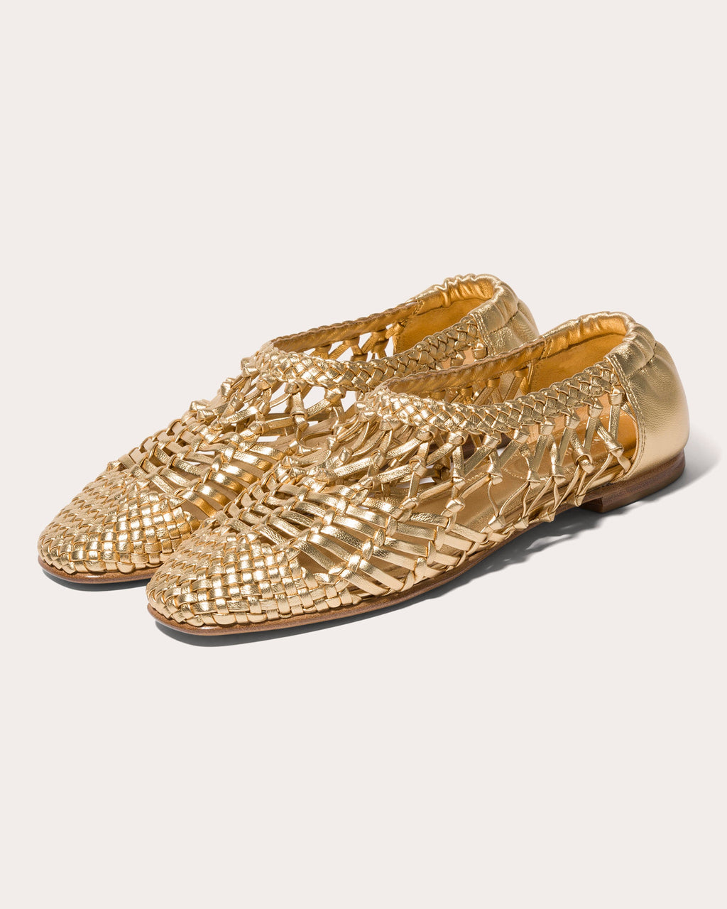 Eden Woven Metallic Leather Ballet Flat