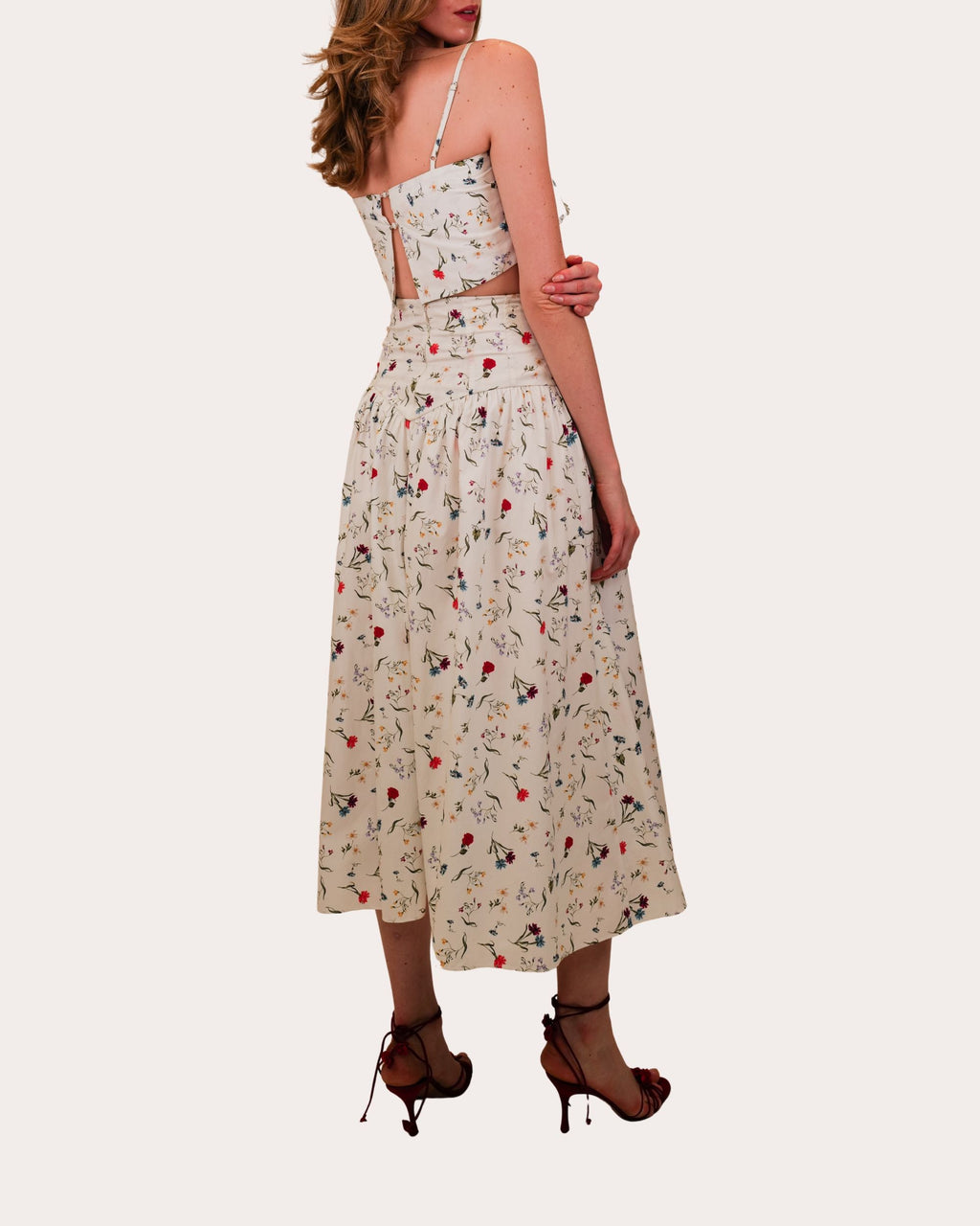 Walton Floral Cotton Poplin Crop Top