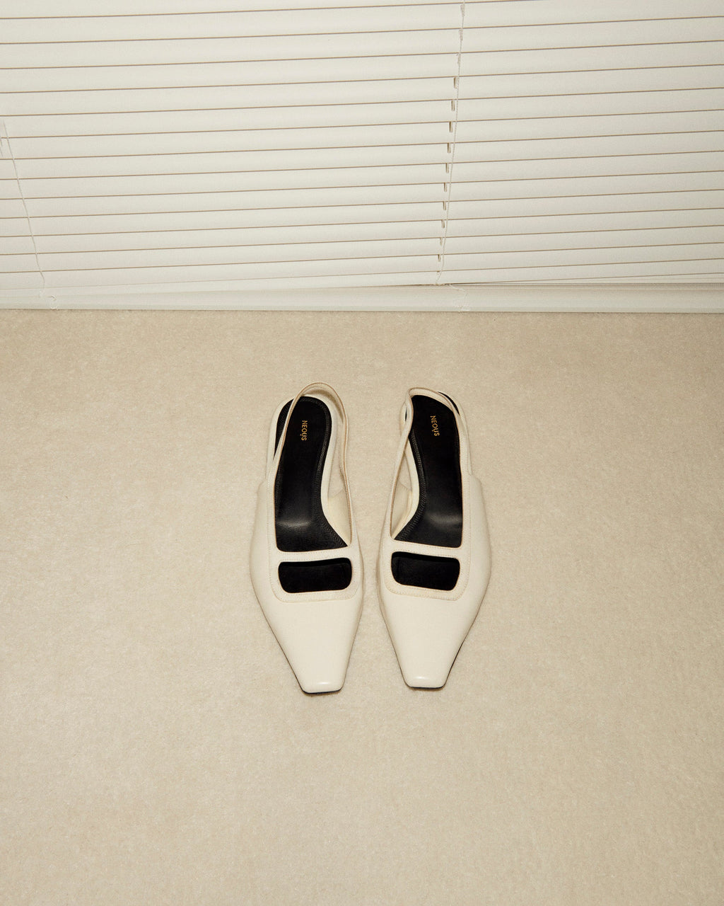 Sabik Grosgrain-Trimmed Leather Slingback Flat