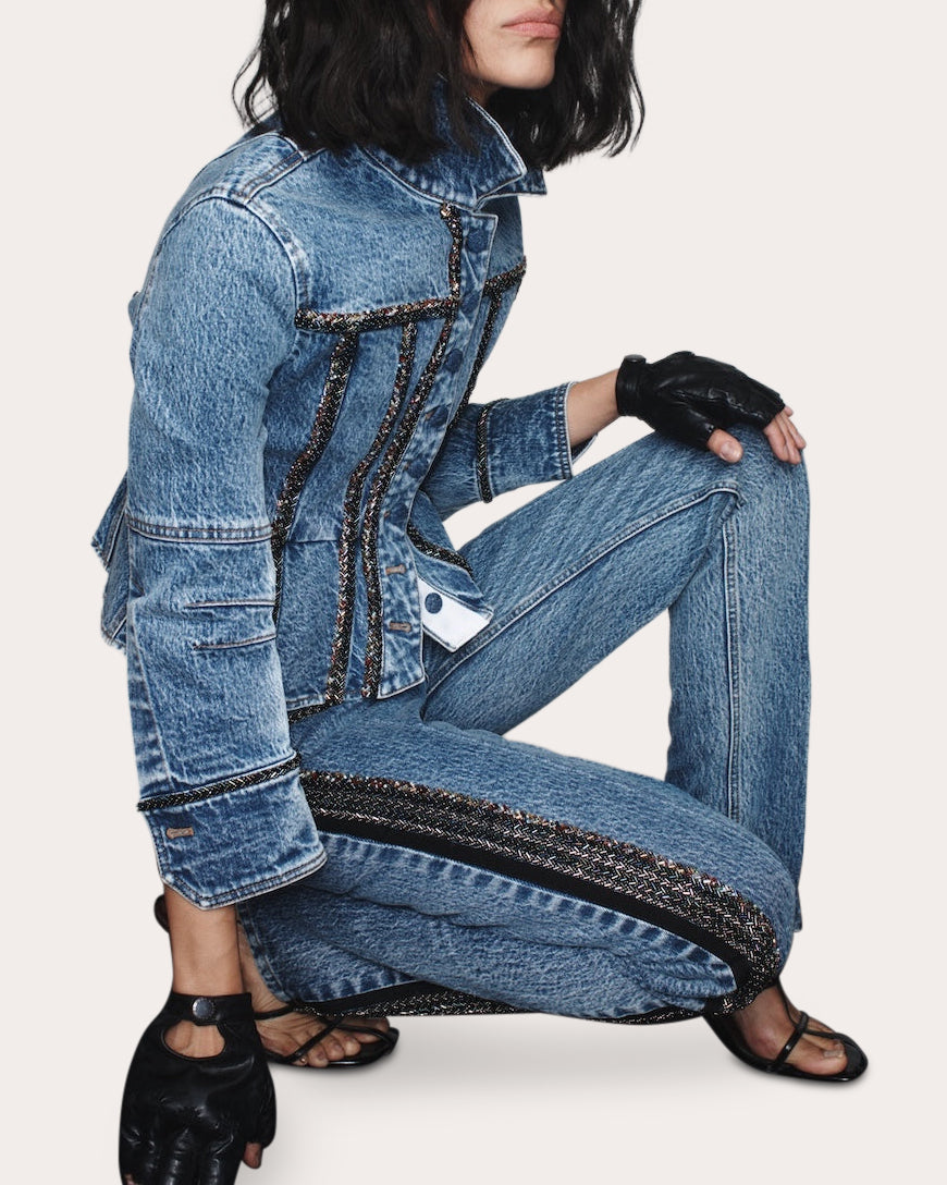 Arlo Beaded Skinny Jeans