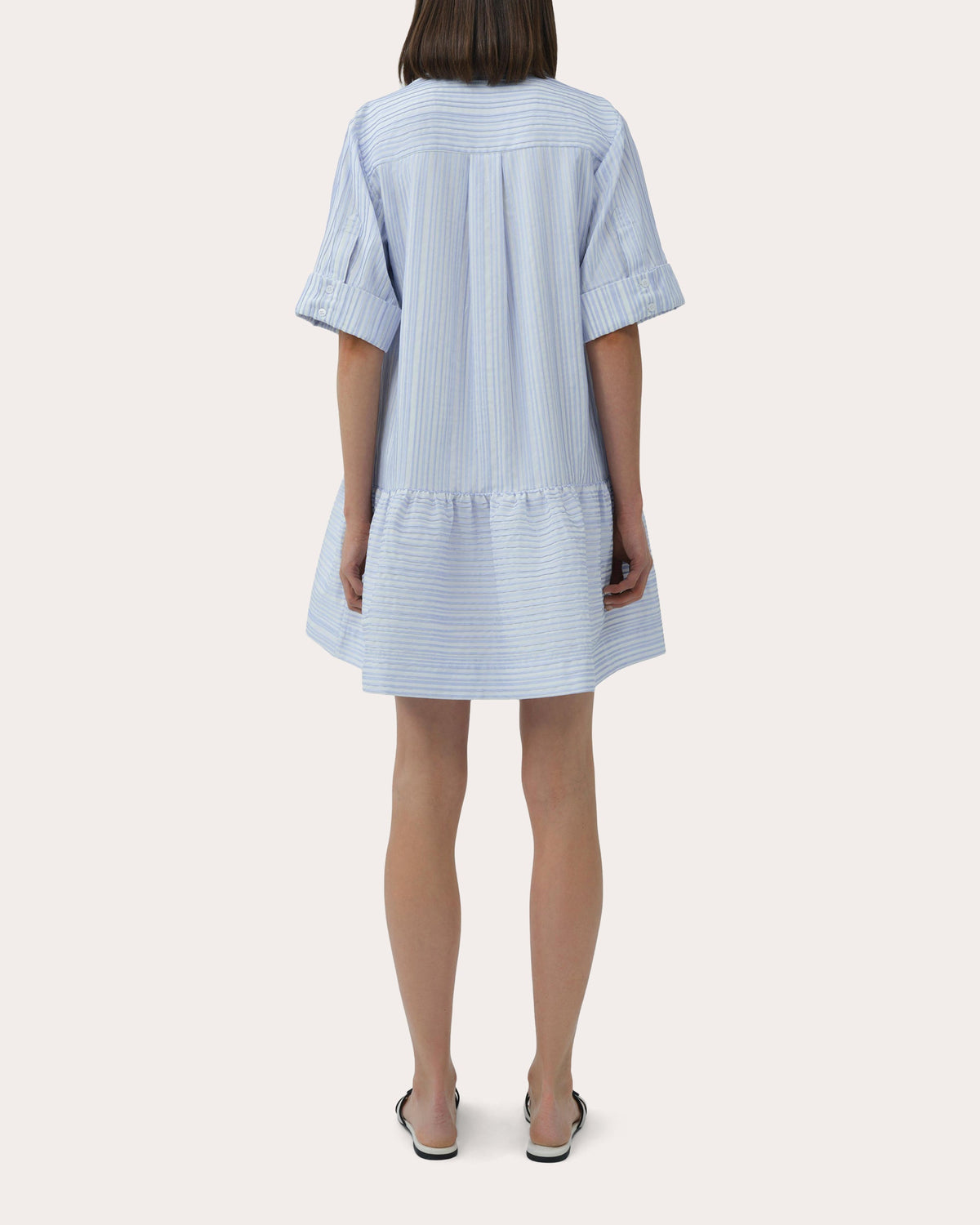 Cris Stripe Drop-Waist Shirt Dress