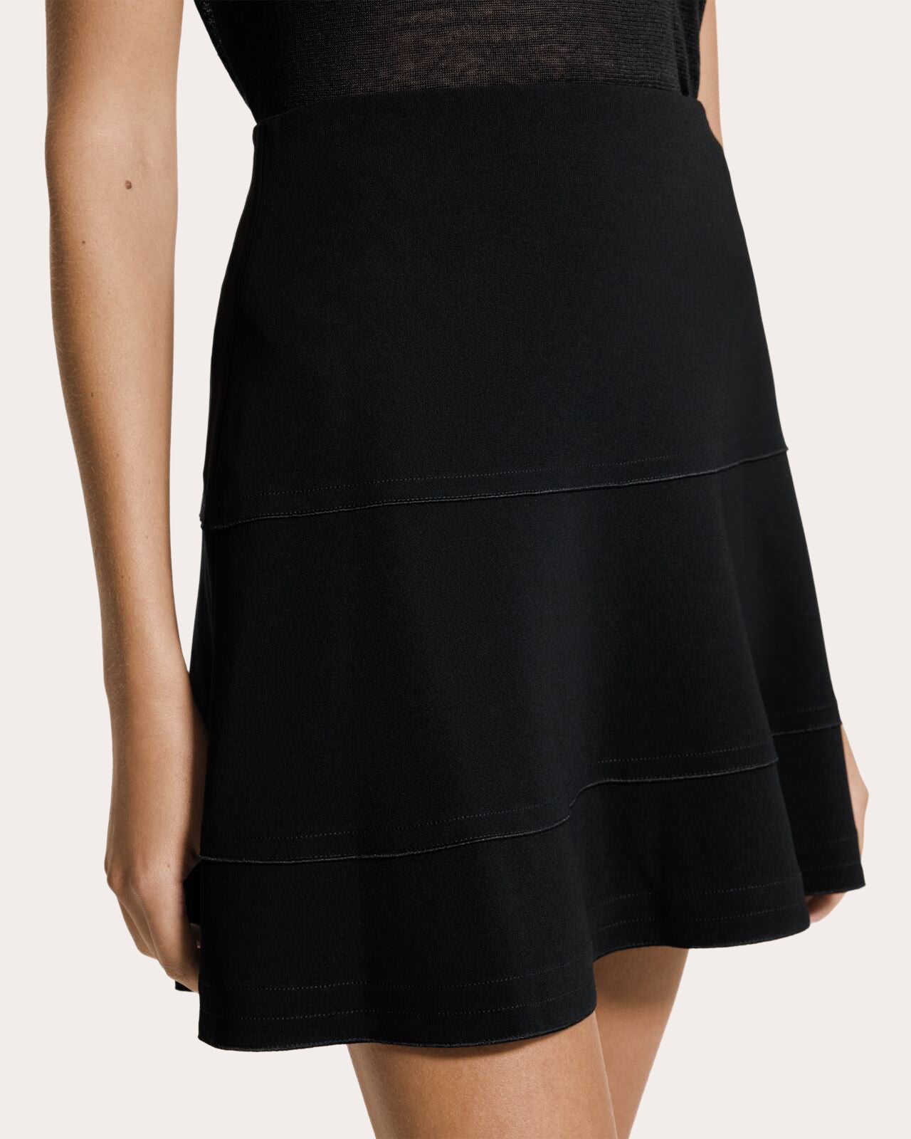 Admiral Crepe Seamed A-Line Mini Skirt