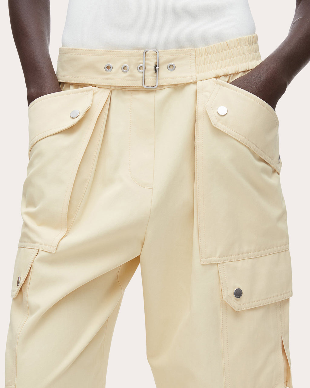 Twill Utility Cropped Cargo Pants