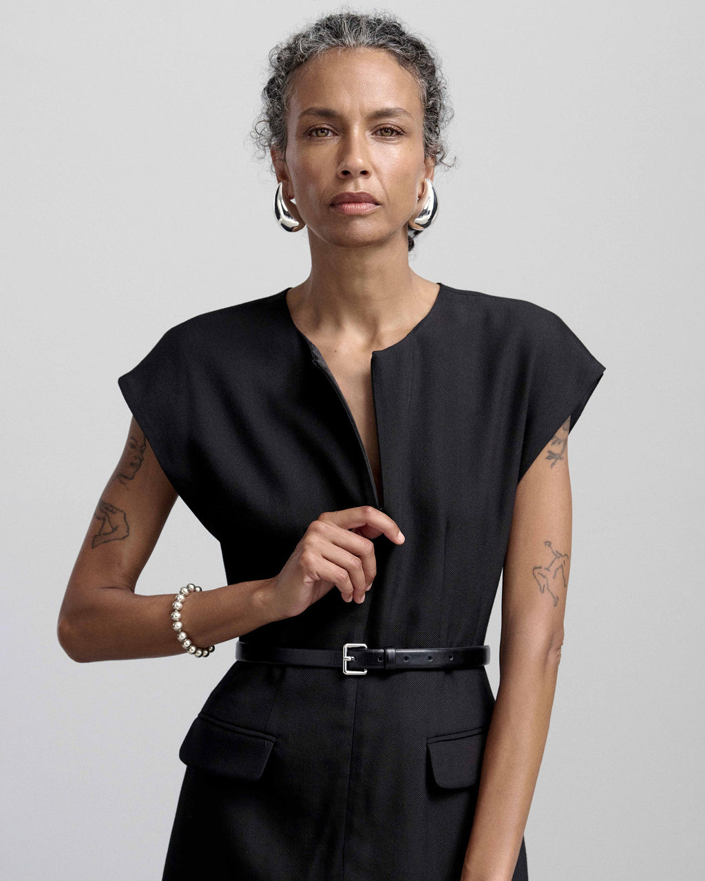 Wool-Twill Mini Dress