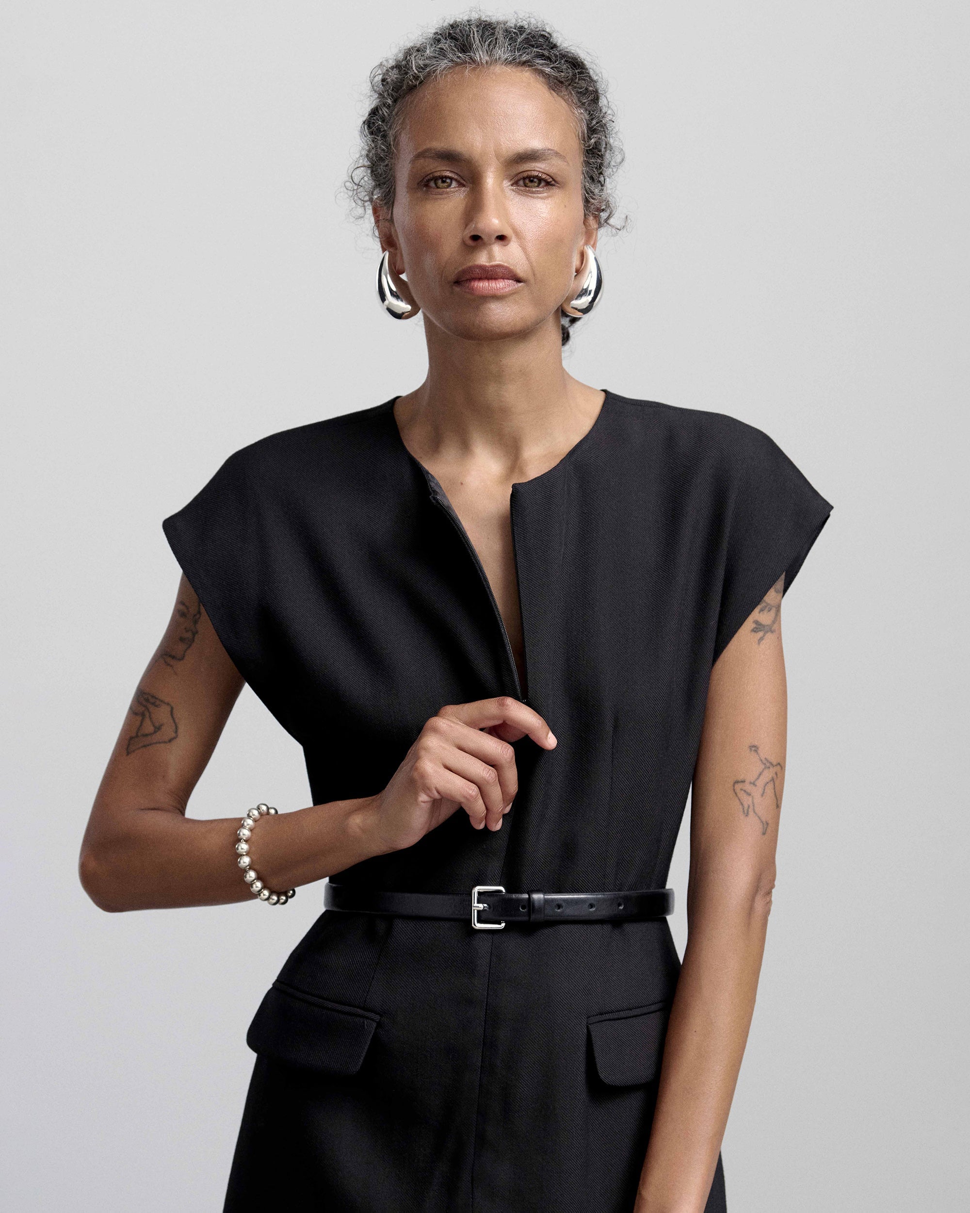 Wool-Twill Mini Dress