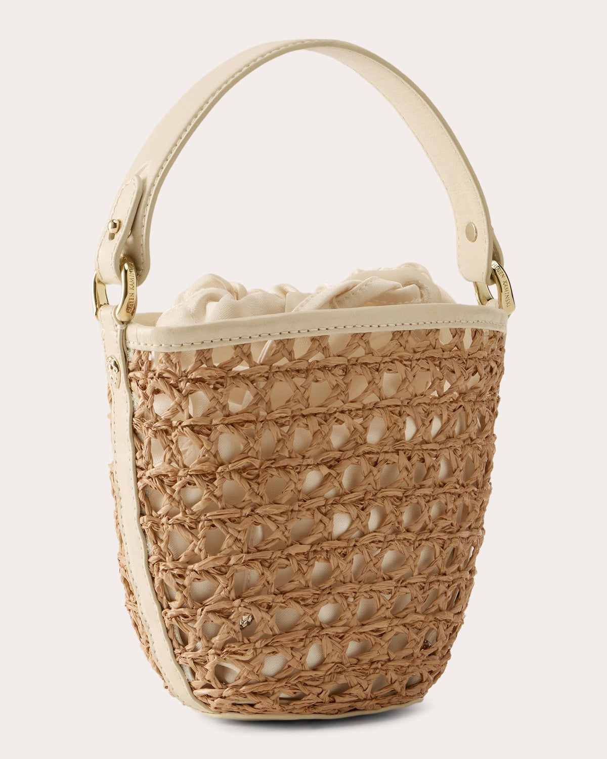 Ama Raffia Lace Braid Mini Basket