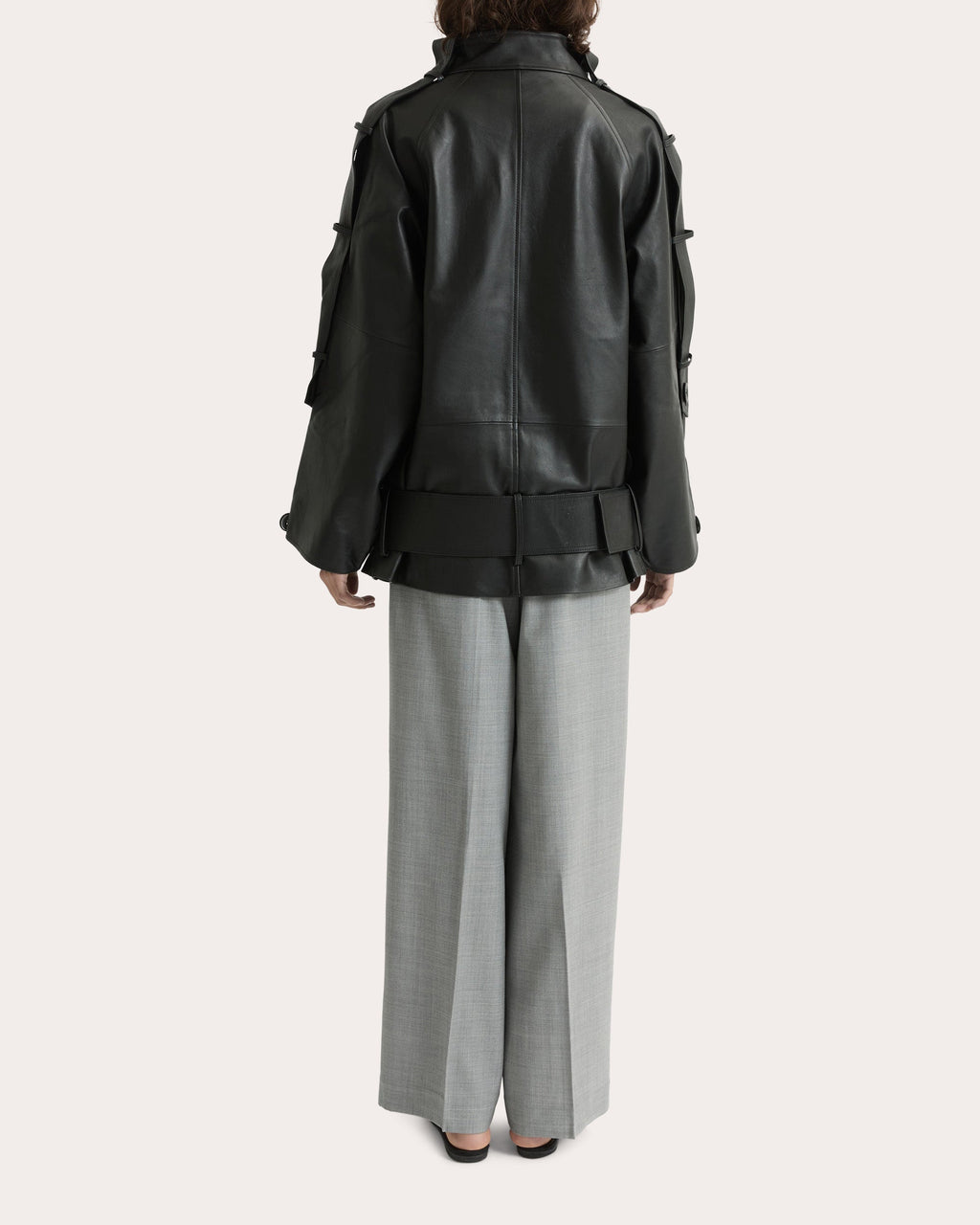 Sara Oversized Leather Jacket
