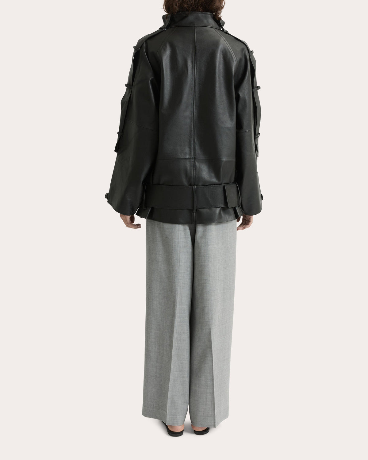 Sara Oversized Leather Jacket
