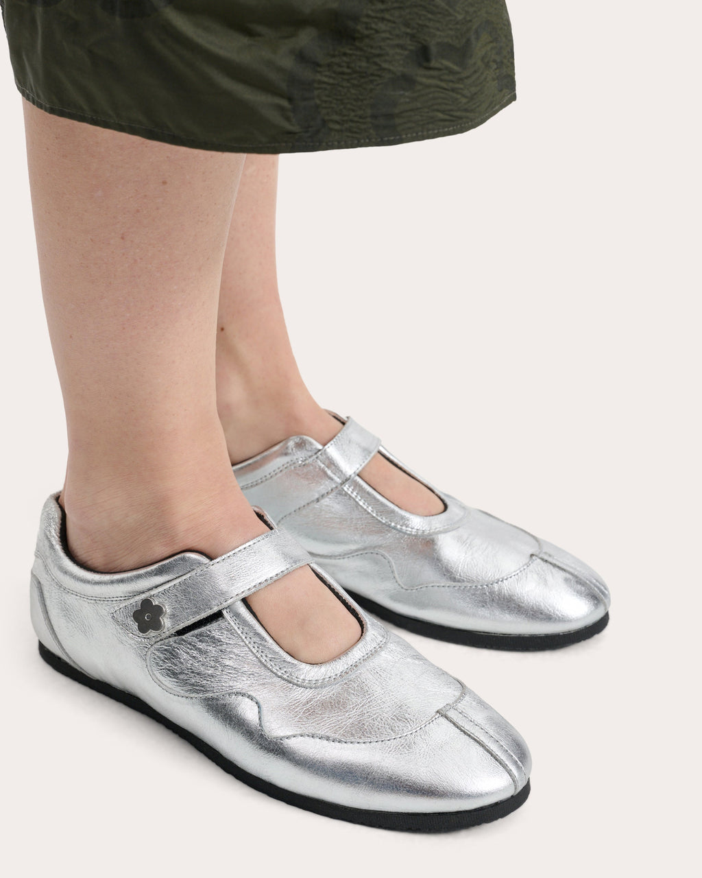 Cosmo Metallic Leather Mary Jane Sneaker