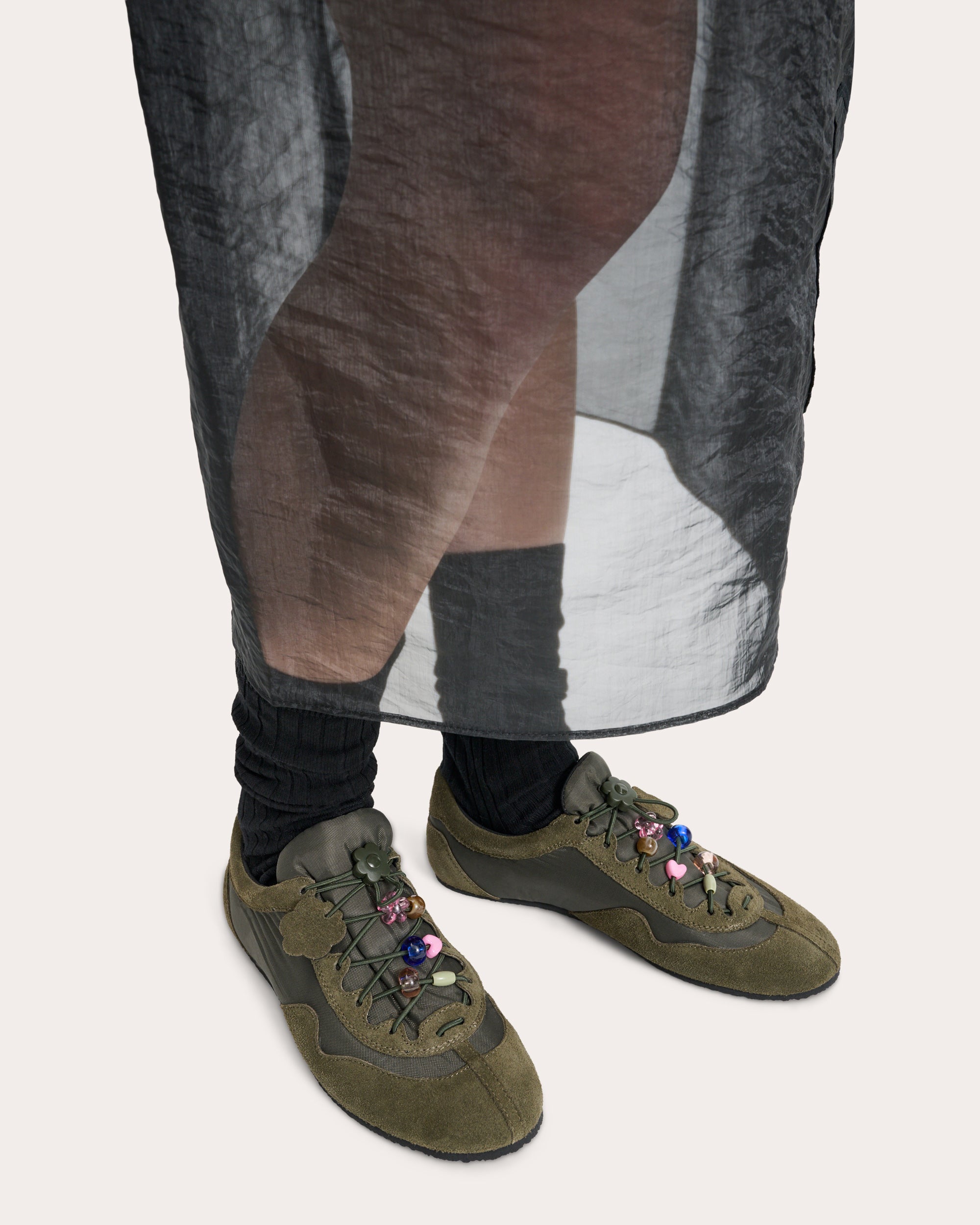 Blaise Beaded Suede Combo Sneaker
