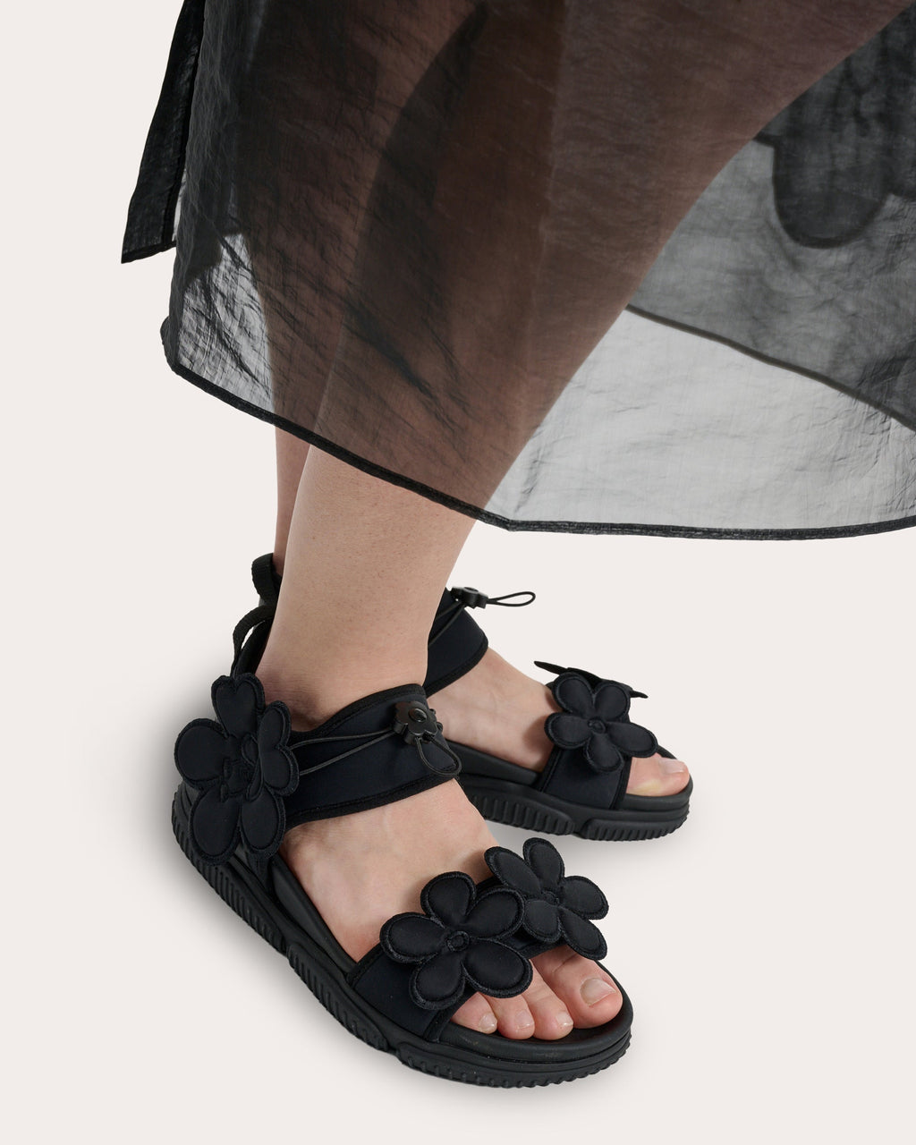 Cilla Floral Appliqué Neoprene Sandal