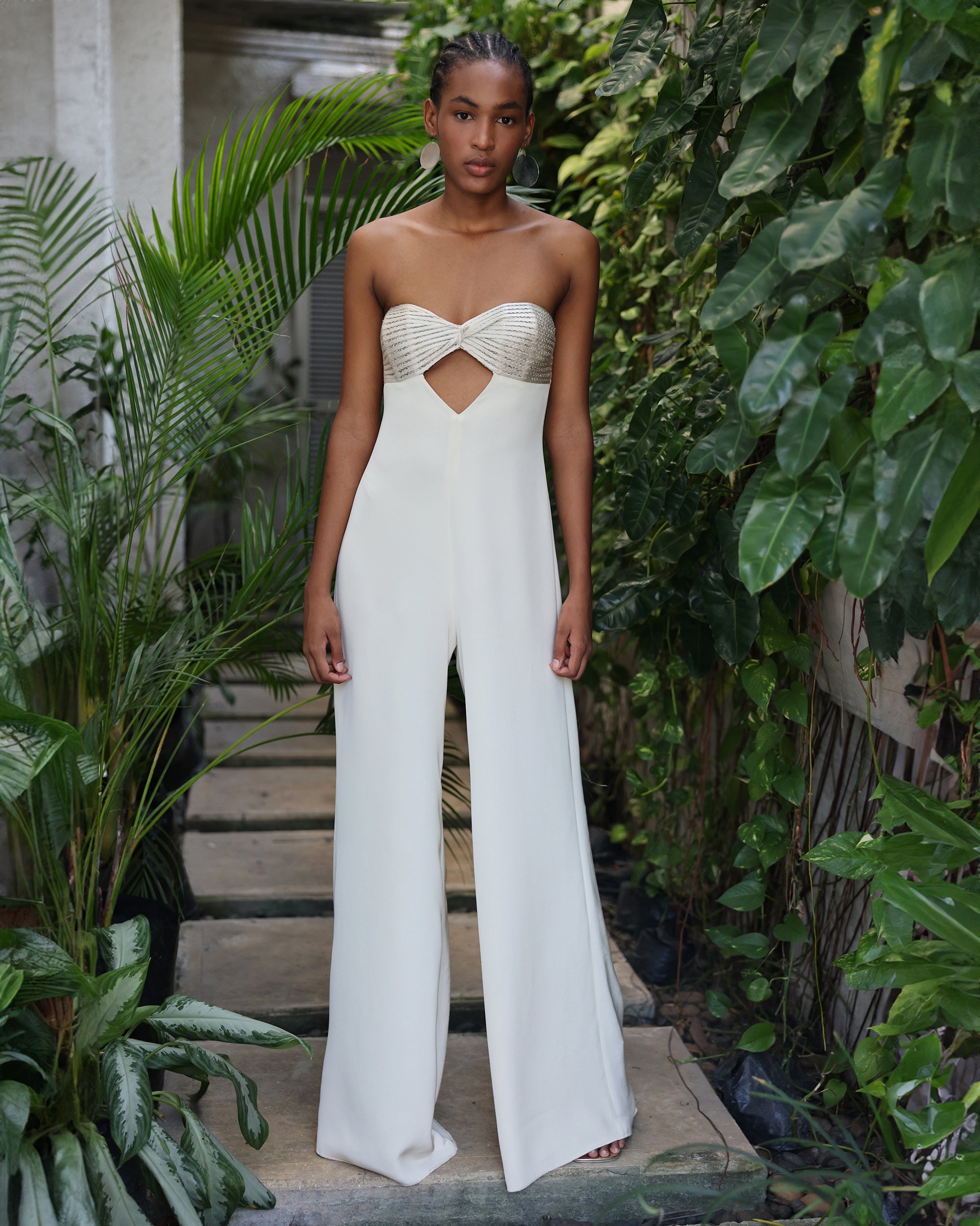 Milos Knotted Cutout Silk-Crepe Jumpsuit