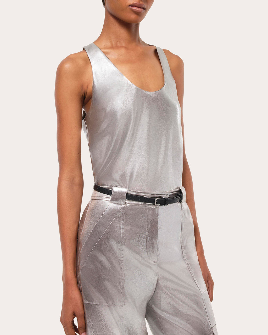 Kamari Metallic Lamé Tank Top