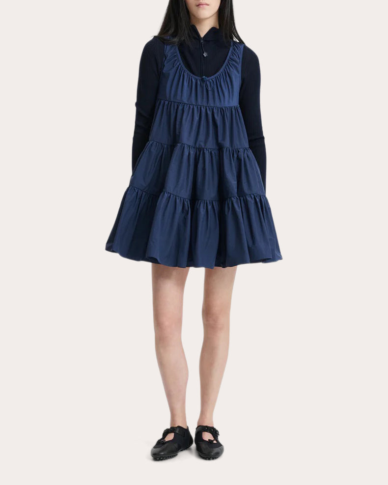Aino Ripstop Tiered Mini Dress