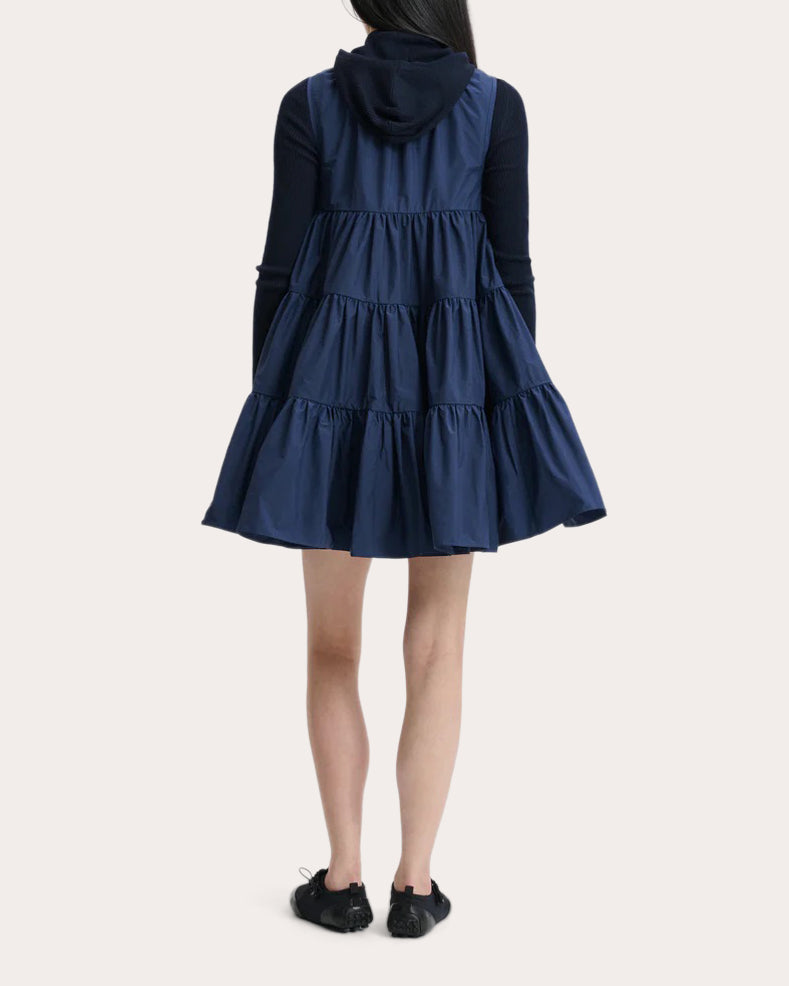 Aino Ripstop Tiered Mini Dress