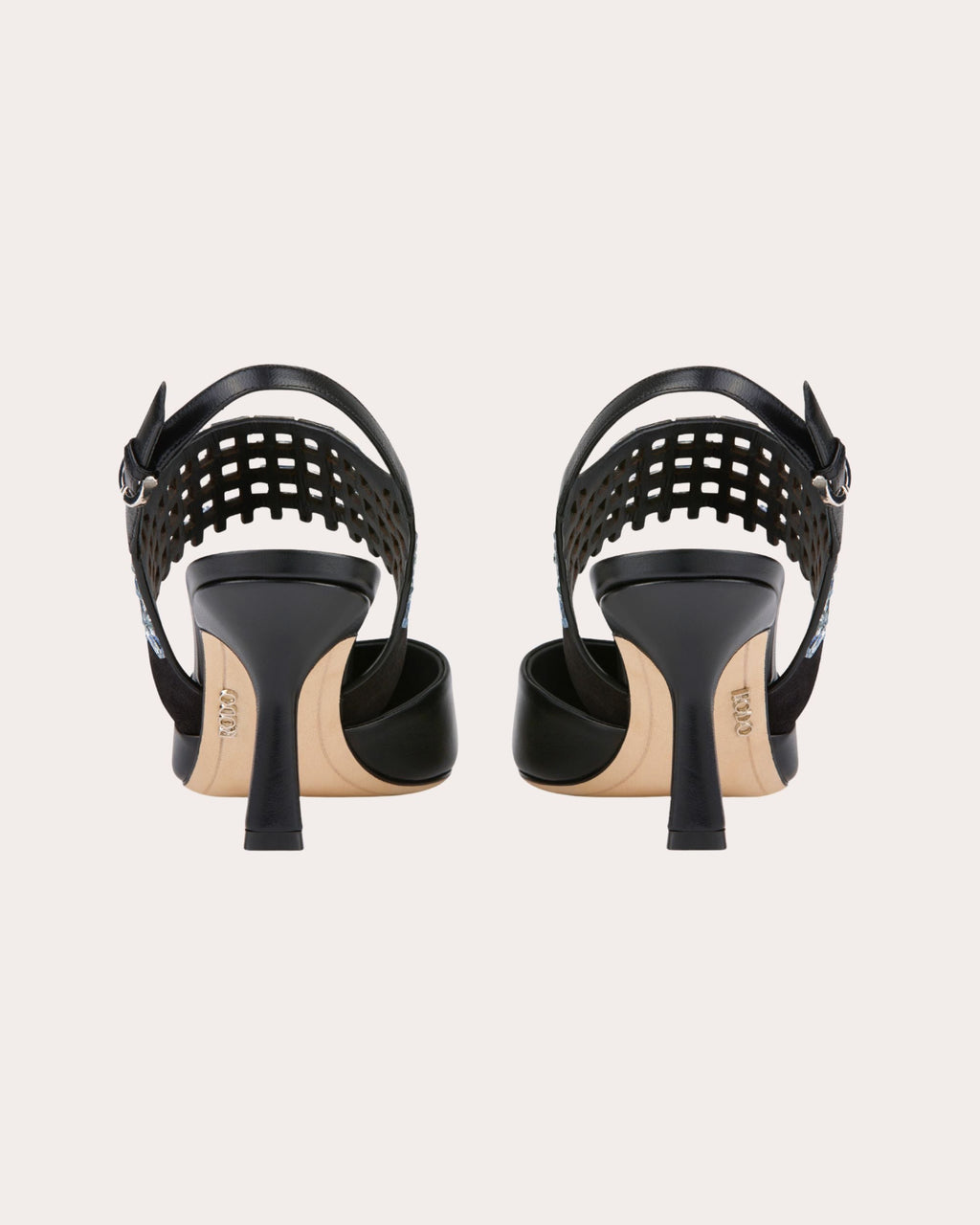 Noa 80 Crystal Leather Slingback