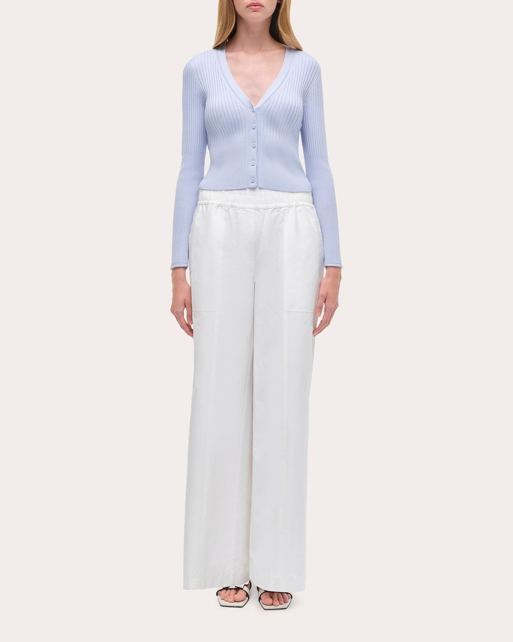 Ailany Rib Knit Shrunken Cardigan