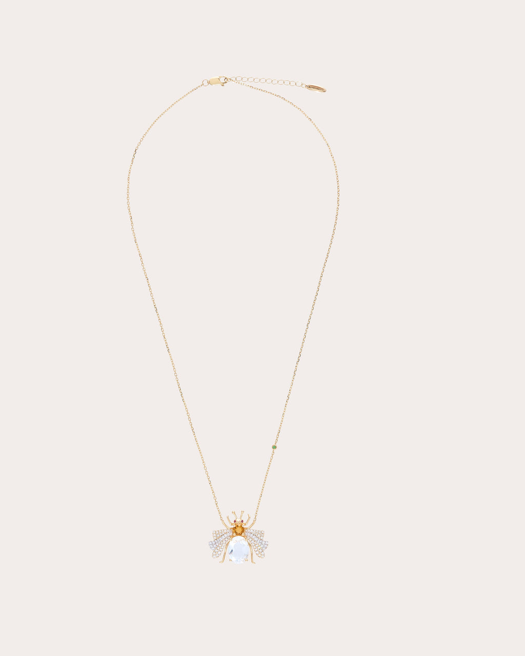 Crystal Quartz & 18k Gold Candy Pendant Necklace