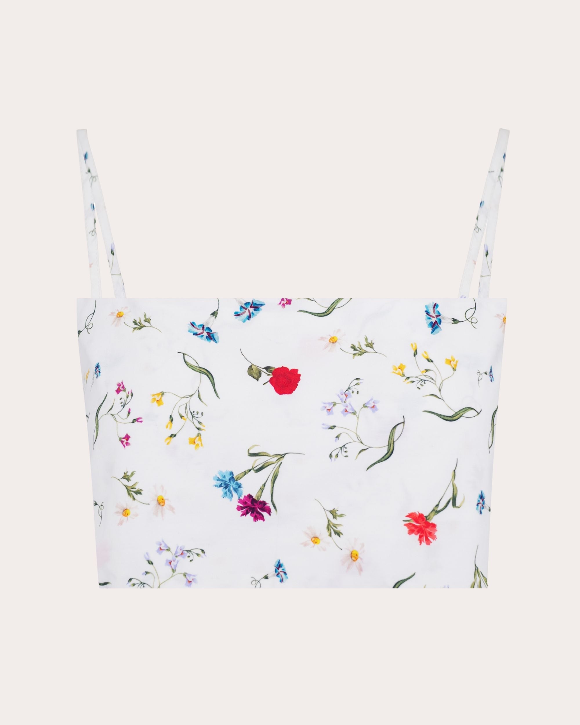 Walton Floral Cotton Poplin Crop Top