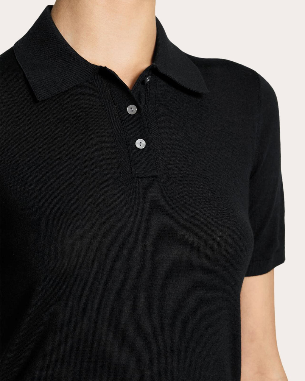 Regal Wool Pointelle-Trim Polo
