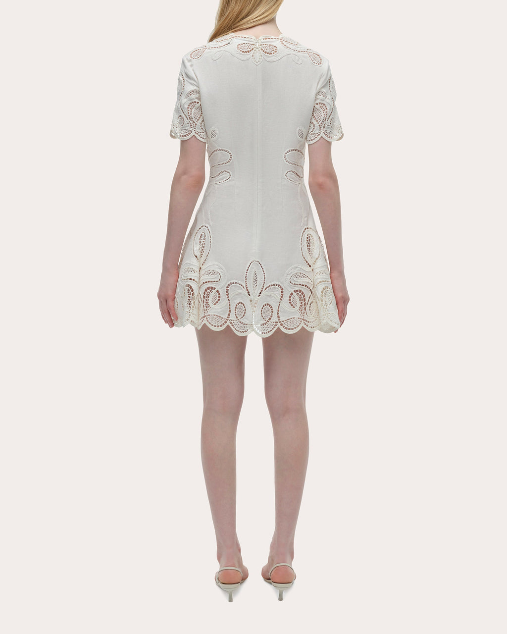 Morrigan Embroidered Short-Sleeve Mini Dress