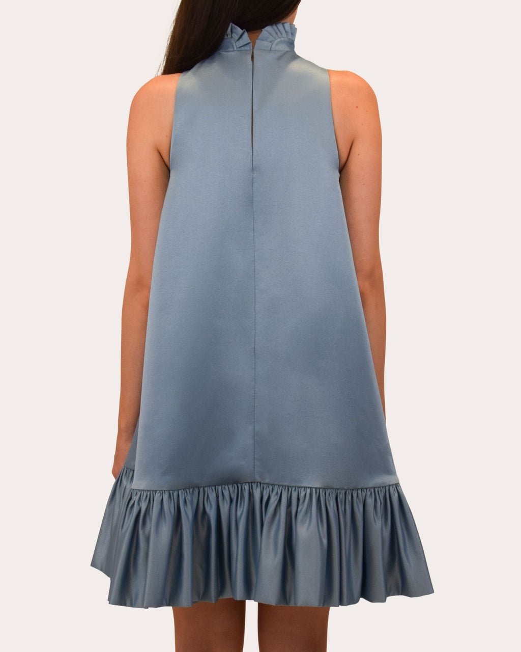 Alcott Gathered Satin Mini Dress