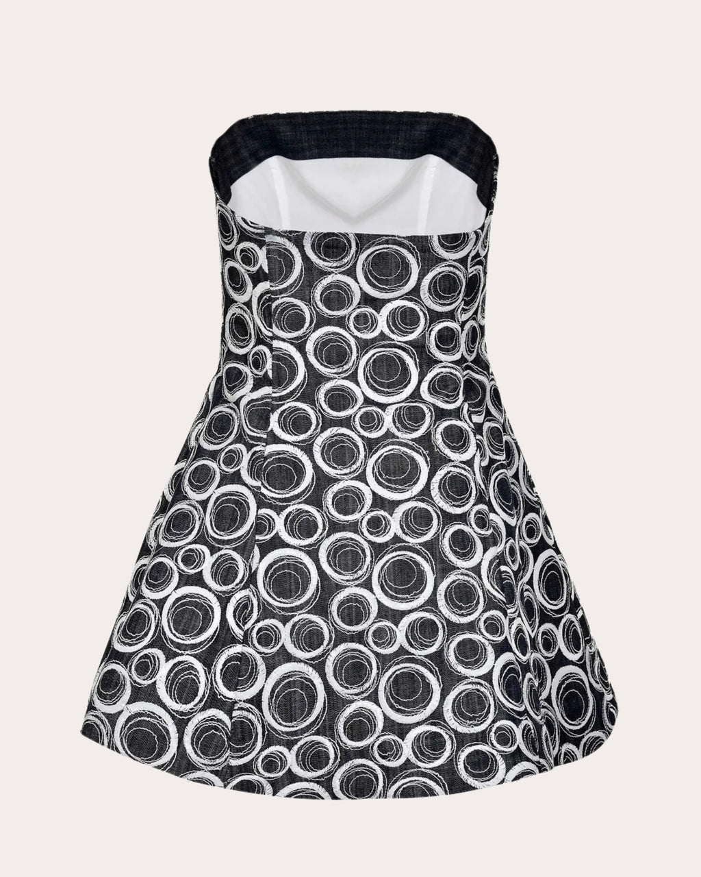 Padua Embroidered Denim Strapless Mini Dress