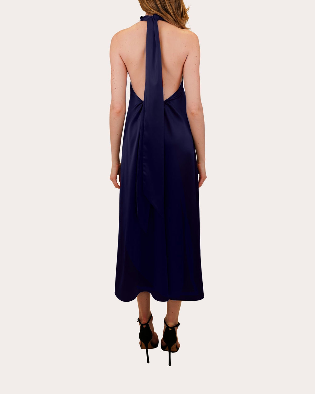 Meera Satin Halter Midi Dress
