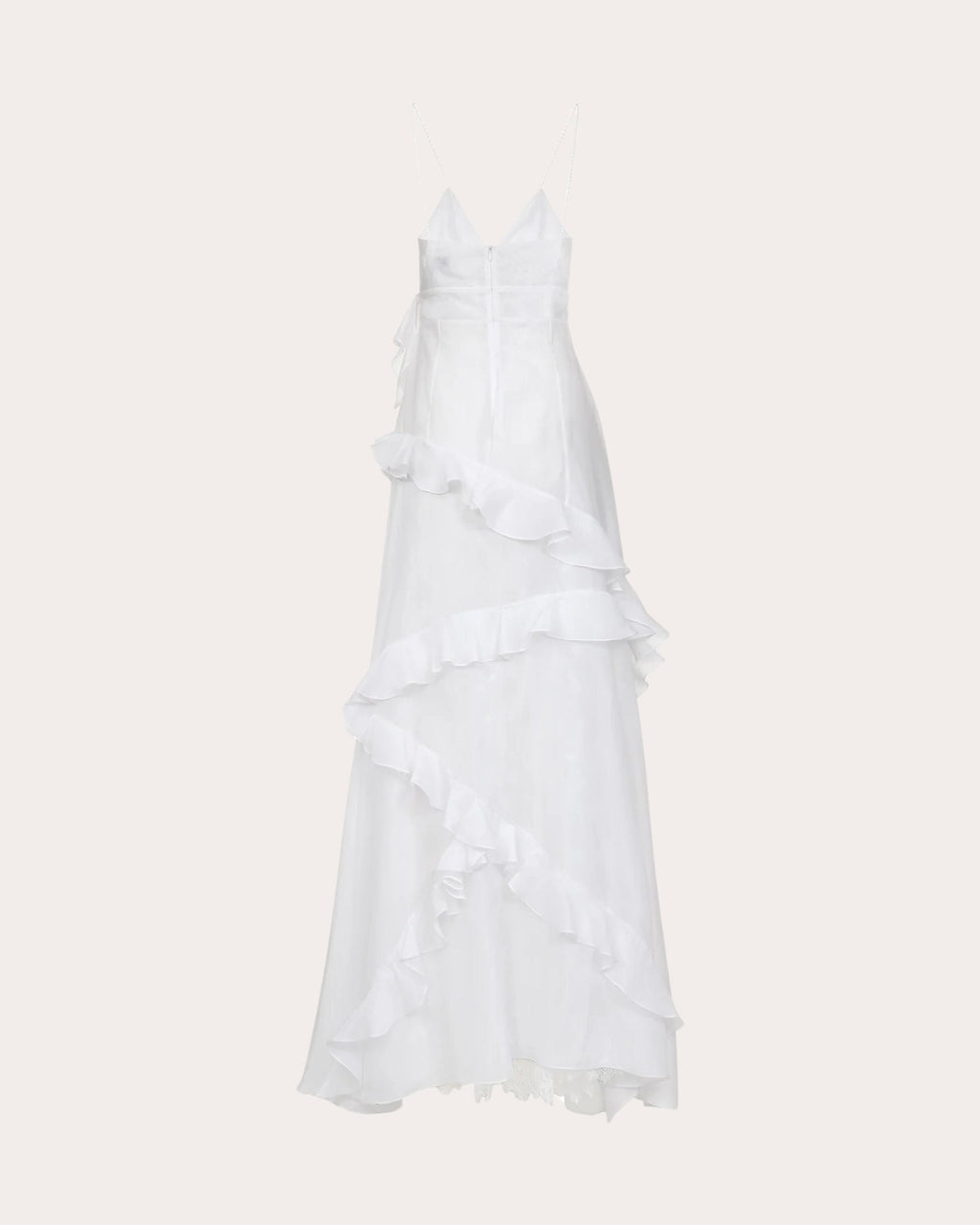 Mattina Ruffled V-Neck Maxi Dress