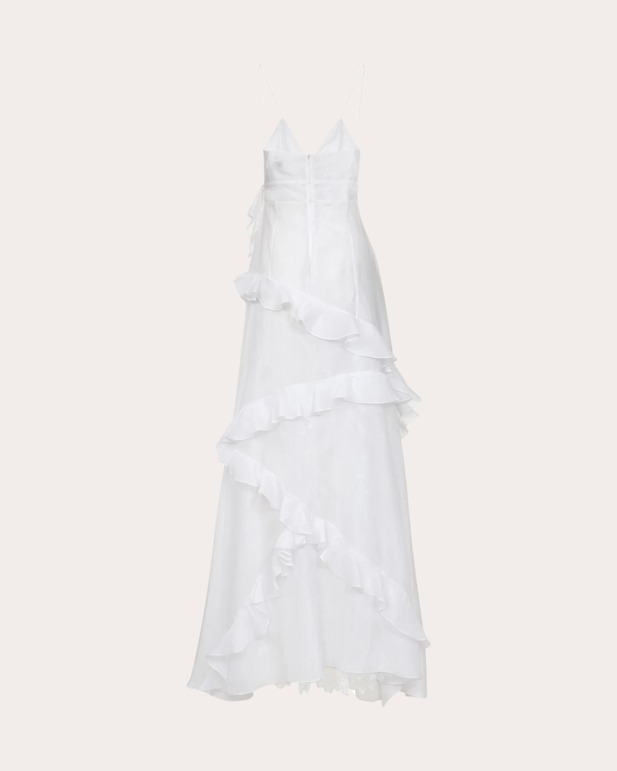 Mattina Ruffled V-Neck Maxi Dress