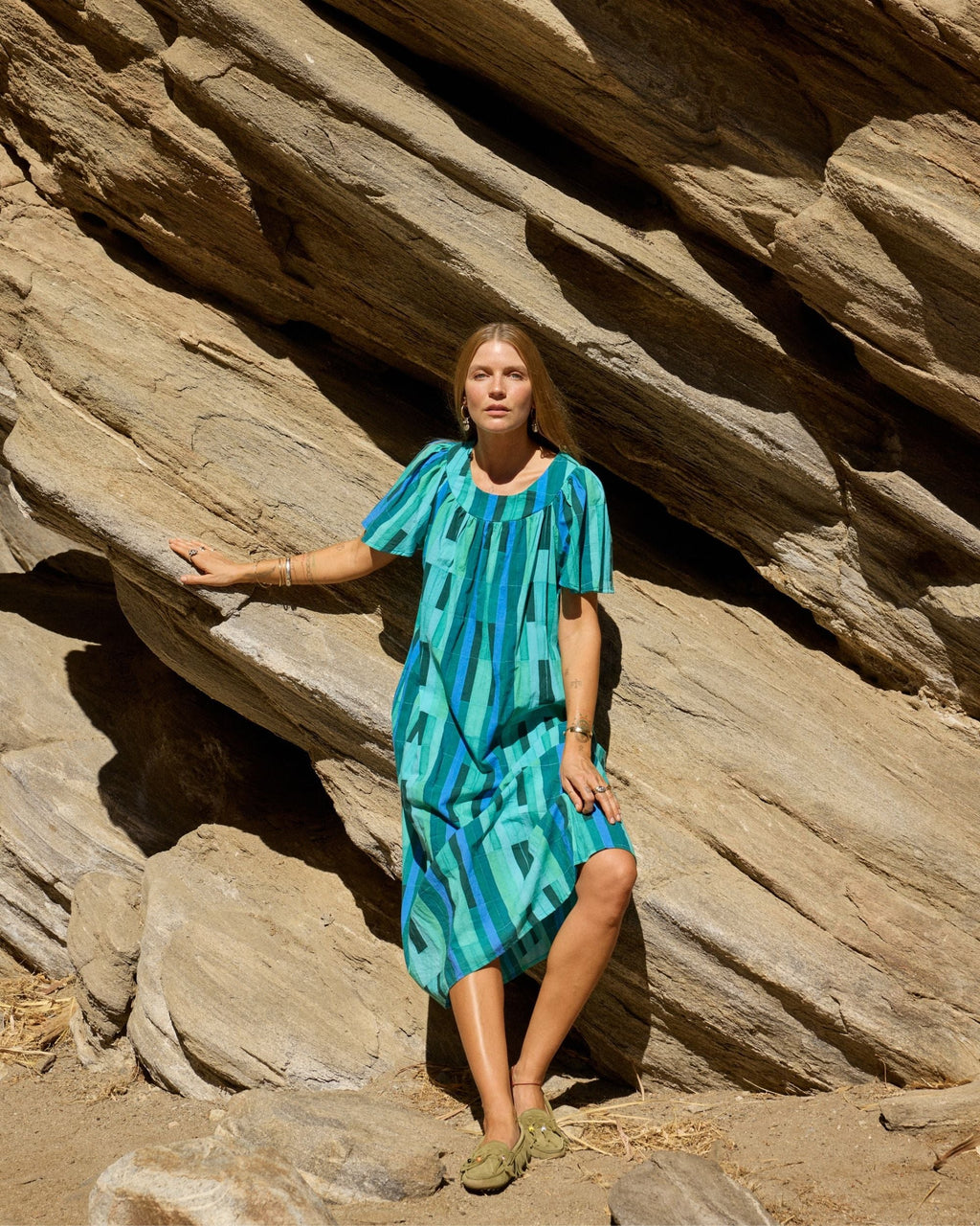 Sienna Cotton Gathered Maxi Dress