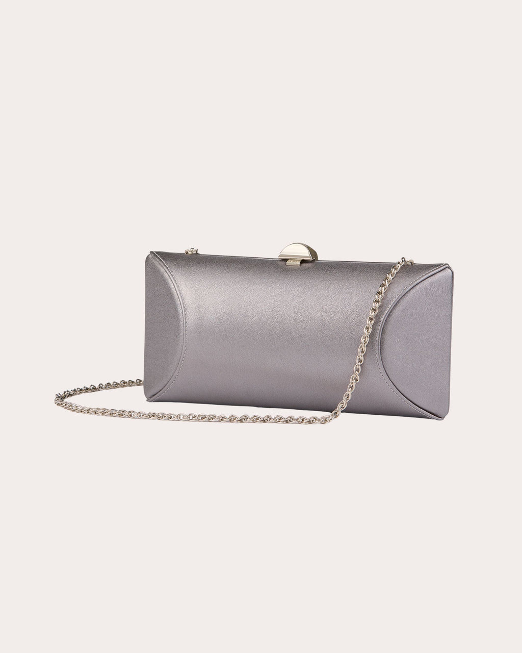 Tube Plus Metallic Leather Clutch